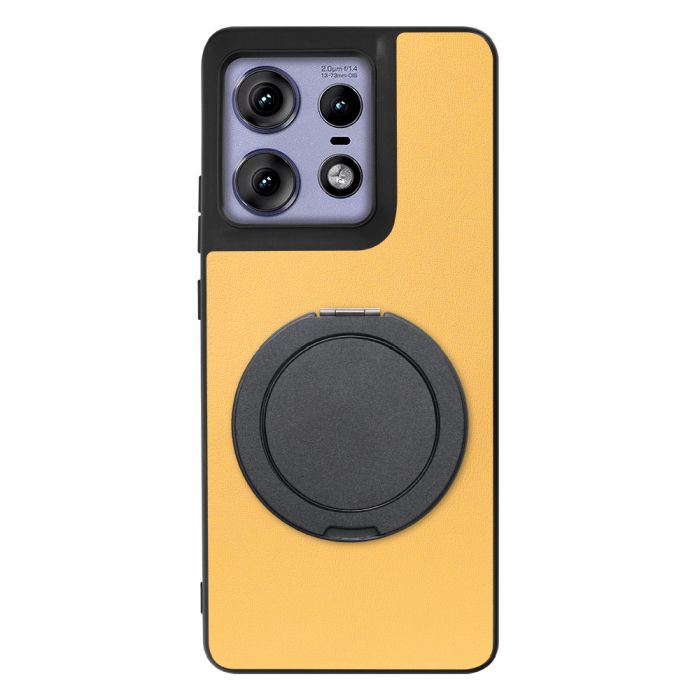 [ LOOF RING-SHELL (シンプル Ver.) ] motorola edge 50 pro / 50s pro  スマホケース 背面 ケース カバー ハードケース スマホリング リング付き 本革 ストラップホール [ motorola edge 50 pro / 50s pro ]