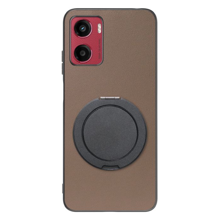 [ LOOF RING-SHELL (シンプル Ver.) ] moto g05 motorola スマホケース 背面 ケース カバー ハードケース スマホリング リング付き 本革 ストラップホール [ moto g05 ]