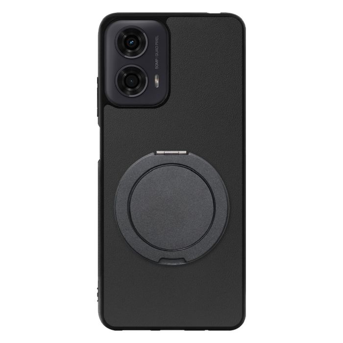 [ LOOF RING-SHELL (シンプル Ver.) ] moto g24 motorola g24 スマホケース 背面 ケース カバー ハードケース スマホリング リング付き 本革 ストラップホール [ moto g24 ]