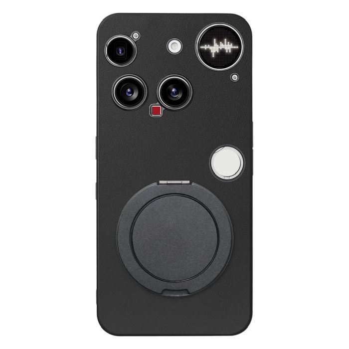 [ LOOF RING-SHELL (シンプル Ver.) ] Nothing Phone (3) ナッシングフォンスリー スマホケース 背面 ケース カバー ハードケース スマホリング リング付き 本革 ストラップホール [ Nothing Phone (3) 用 ]