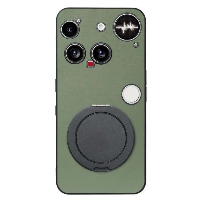 [ LOOF RING-SHELL (シンプル Ver.) ] Nothing Phone (3) ナッシングフォンスリー スマホケース 背面 ケース カバー ハードケース スマホリング リング付き 本革 ストラップホール [ Nothing Phone (3) 用 ]