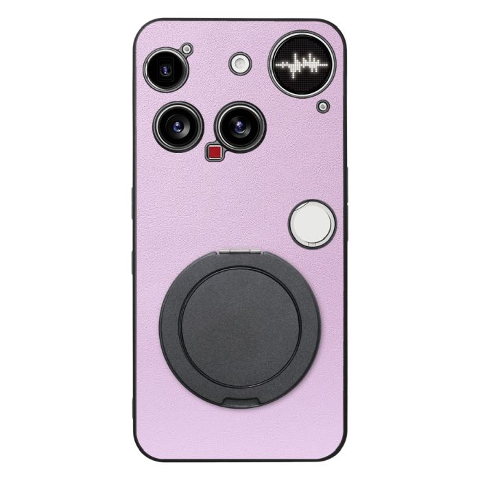 [ LOOF RING-SHELL (シンプル Ver.) ] Nothing Phone (3) ナッシングフォンスリー スマホケース 背面 ケース カバー ハードケース スマホリング リング付き 本革 ストラップホール [ Nothing Phone (3) 用 ]