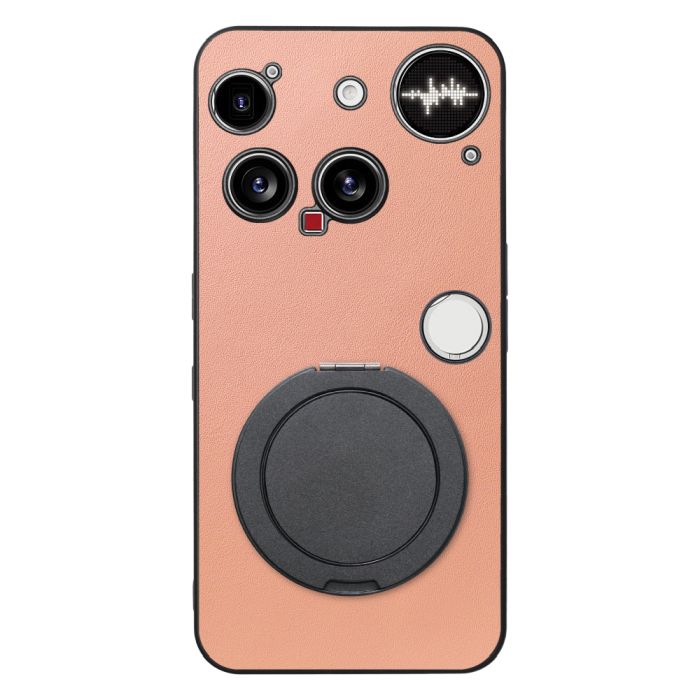 [ LOOF RING-SHELL (シンプル Ver.) ] Nothing Phone (3) ナッシングフォンスリー スマホケース 背面 ケース カバー ハードケース スマホリング リング付き 本革 ストラップホール [ Nothing Phone (3) 用 ]