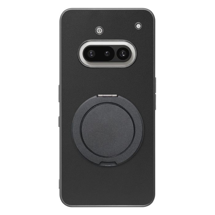 [ LOOF RING-SHELL (シンプル Ver.) ] Nothing Phone (3a) Phone 3a スマホケース 背面 ケース カバー ハードケース スマホリング リング付き 本革 ストラップホール [ Nothing Phone (3a) ]