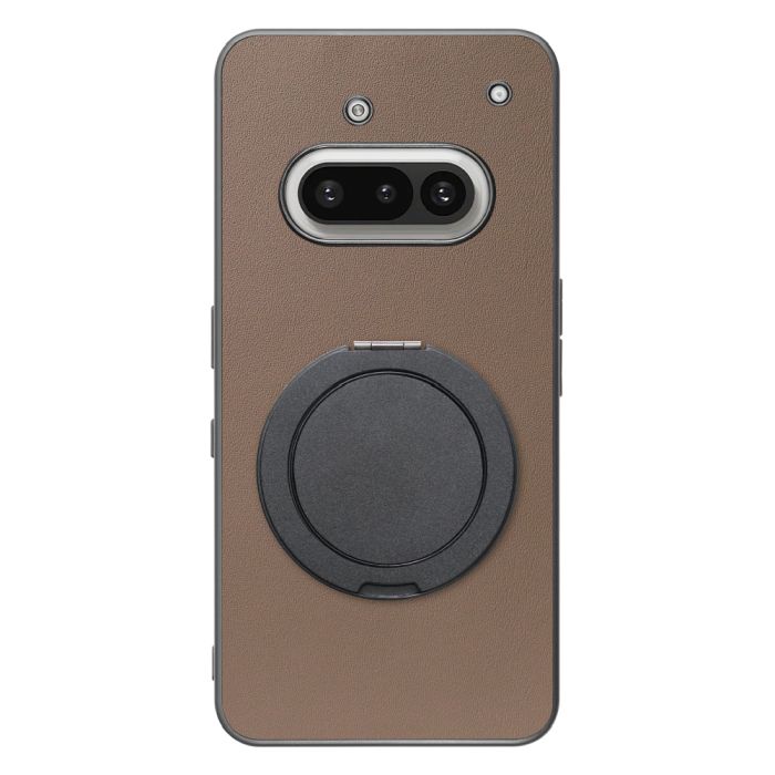 [ LOOF RING-SHELL (シンプル Ver.) ] Nothing Phone (3a) Phone 3a スマホケース 背面 ケース カバー ハードケース スマホリング リング付き 本革 ストラップホール [ Nothing Phone (3a) ]