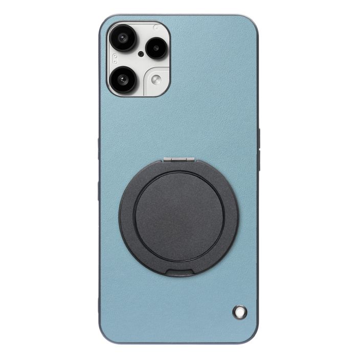 [ LOOF RING-SHELL (シンプル Ver.) ] Nothing Phone (3a) Lite  スマホケース 背面 ケース カバー ハードケース スマホリング リング付き 本革 ストラップホール [ Nothing Phone (3a) Lite ]