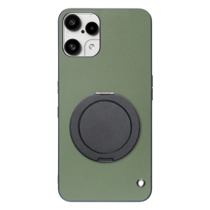 [ LOOF RING-SHELL (シンプル Ver.) ] Nothing Phone (3a) Lite  スマホケース 背面 ケース カバー ハードケース スマホリング リング付き 本革 ストラップホール [ Nothing Phone (3a) Lite ]