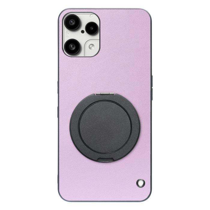 [ LOOF RING-SHELL (シンプル Ver.) ] Nothing Phone (3a) Lite  スマホケース 背面 ケース カバー ハードケース スマホリング リング付き 本革 ストラップホール [ Nothing Phone (3a) Lite ]