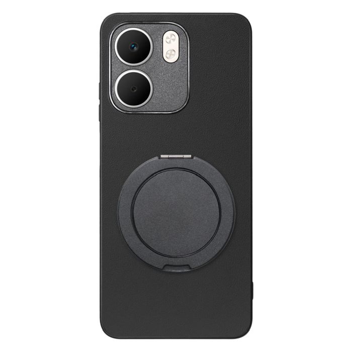 [ LOOF RING-SHELL (シンプル Ver.) ] OPPO A5x オッポ スマホケース 背面 ケース カバー ハードケース スマホリング リング付き 本革 ストラップホール [ OPPO A5x 用 ]