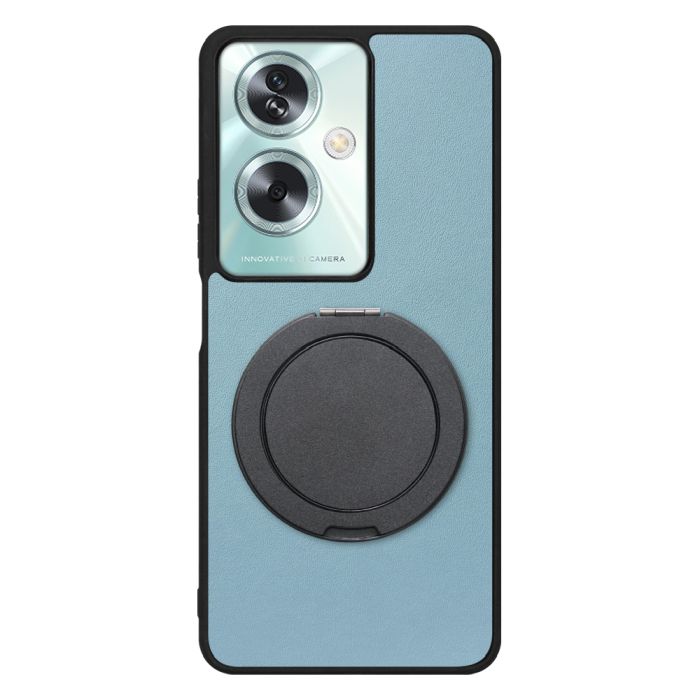 [ LOOF RING-SHELL (シンプル Ver.) ] OPPO A79 5G A795G スマホケース 背面 ケース カバー ハードケース スマホリング リング付き 本革 ストラップホール [ OPPO A79 5G ]