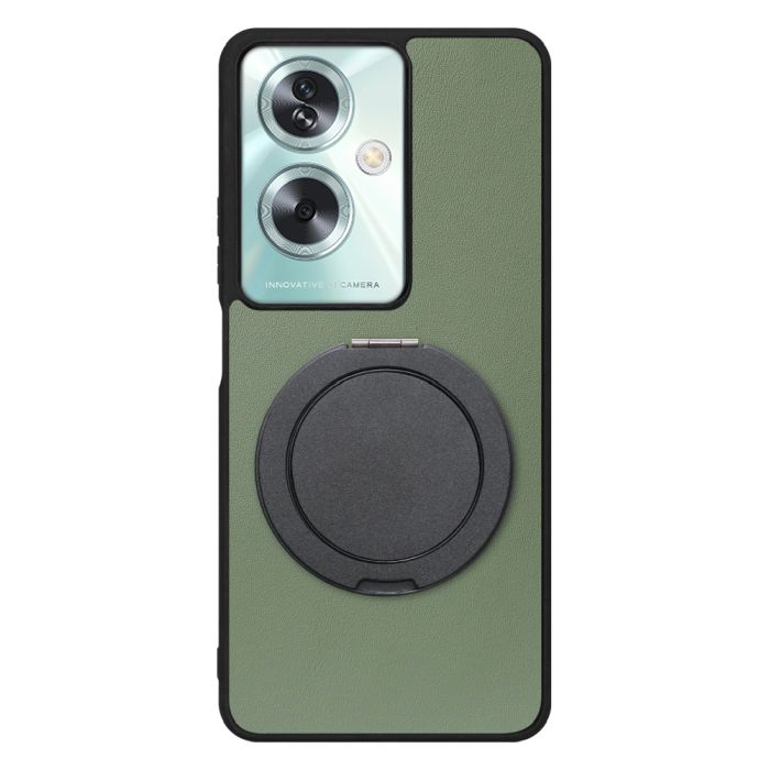 [ LOOF RING-SHELL (シンプル Ver.) ] OPPO A79 5G A795G スマホケース 背面 ケース カバー ハードケース スマホリング リング付き 本革 ストラップホール [ OPPO A79 5G ]