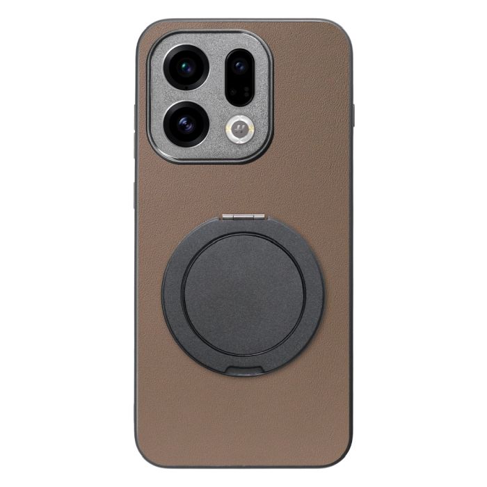 [ LOOF RING-SHELL (シンプル Ver.) ] OPPO Find X9 OPG07 CPH2797 スマホケース 背面 ケース カバー ハードケース スマホリング リング付き 本革 ストラップホール [ OPPO Find X9 ]