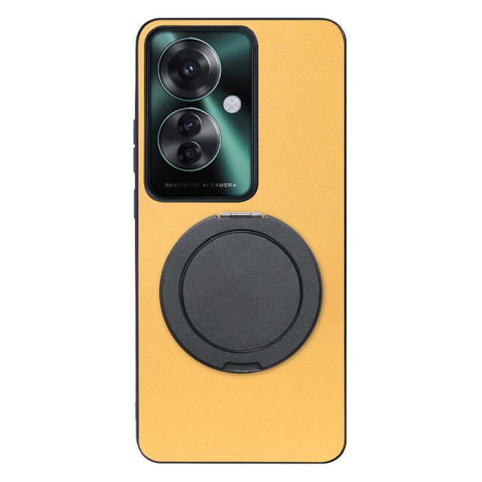 [ LOOF RING-SHELL (シンプル Ver.) ] OPPO Reno11 A  スマホケース 背面 ケース カバー ハードケース スマホリング リング付き 本革 ストラップホール [ OPPO Reno11 A ]