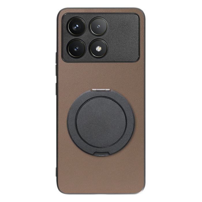 [ LOOF RING-SHELL (シンプル Ver.) ] POCO F6 Pro  スマホケース 背面 ケース カバー ハードケース スマホリング リング付き 本革 ストラップホール [ POCO F6 Pro ]