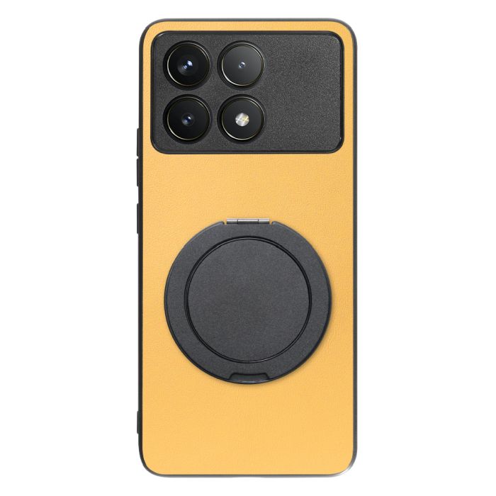 [ LOOF RING-SHELL (シンプル Ver.) ] POCO F6 Pro  スマホケース 背面 ケース カバー ハードケース スマホリング リング付き 本革 ストラップホール [ POCO F6 Pro ]