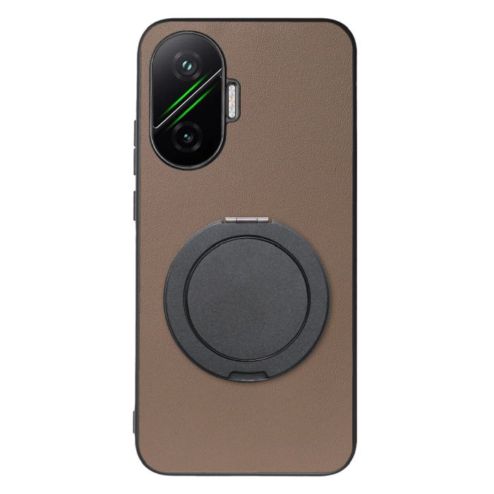 [ LOOF RING-SHELL (シンプル Ver.) ] POCO F7 Xiaomi シャオミ スマホケース 背面 ケース カバー ハードケース スマホリング リング付き 本革 ストラップホール [ POCO F7 ]