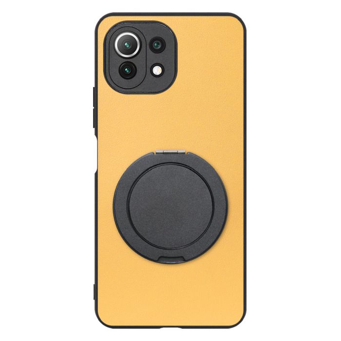 [ LOOF RING-SHELL (シンプル Ver.) ] Xiaomi Mi 11 Lite 5G mi11lite5g 11lite スマホケース 背面 ケース カバー ハードケース スマホリング リング付き 本革 ストラップホール [ Mi 11 Lite 5G ]