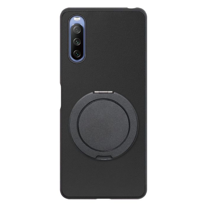 [ LOOF RING-SHELL (シンプル Ver.) ] Xperia 10 IV SO-52C / SOG07  xperia10Ⅳ 10Ⅳ xperia10 スマホケース 背面 ケース カバー ハードケース スマホリング リング付き 本革 ストラップホール [ Xperia 10 IV ]