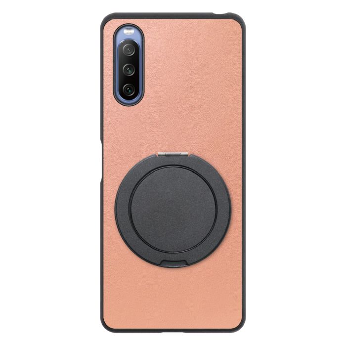 [ LOOF RING-SHELL (シンプル Ver.) ] Xperia 10 IV SO-52C / SOG07  xperia10Ⅳ 10Ⅳ xperia10 スマホケース 背面 ケース カバー ハードケース スマホリング リング付き 本革 ストラップホール [ Xperia 10 IV ]