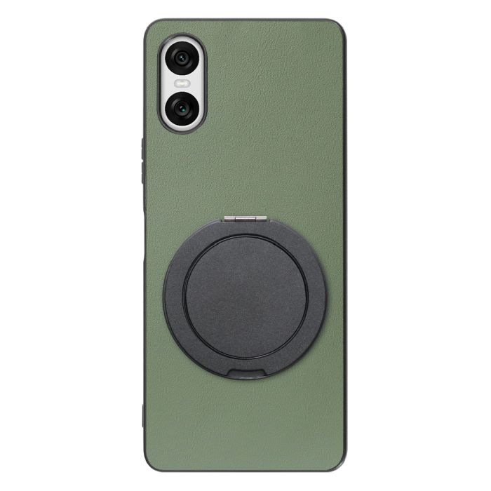[ LOOF RING-SHELL (シンプル Ver.) ] Xperia 10 VI  スマホケース 背面 ケース カバー ハードケース スマホリング リング付き 本革 ストラップホール [ Xperia 10 VI ]