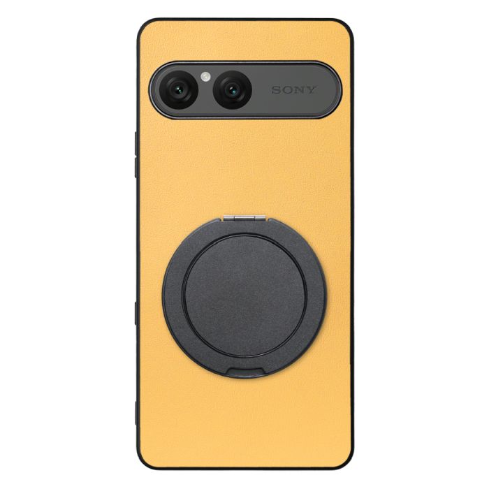 [ LOOF RING-SHELL (シンプル Ver.) ] Xperia 10 VII エクスペリア XQ-FE44 スマホケース 背面 ケース カバー ハードケース スマホリング リング付き 本革 ストラップホール [ Xperia 10 VII 用 ]