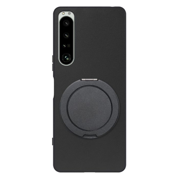 [ LOOF RING-SHELL (シンプル Ver.) ] Xperia 1 IV SO-51C / SOG06 xperia1Ⅳ 1Ⅳ xperia1 スマホケース 背面 ケース カバー ハードケース スマホリング リング付き 本革 ストラップホール [ Xperia 1 IV ]