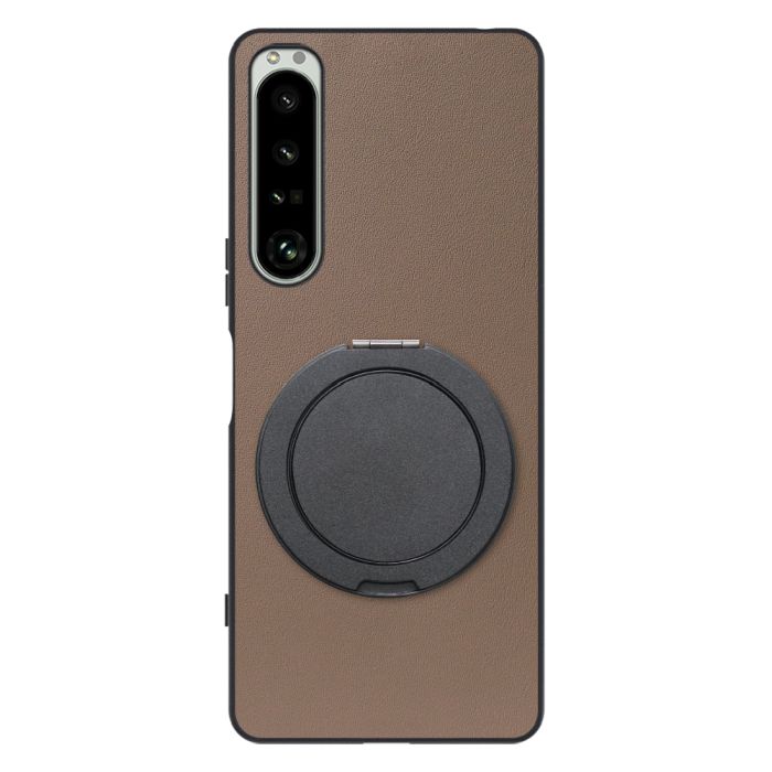 [ LOOF RING-SHELL (シンプル Ver.) ] Xperia 1 IV SO-51C / SOG06 xperia1Ⅳ 1Ⅳ xperia1 スマホケース 背面 ケース カバー ハードケース スマホリング リング付き 本革 ストラップホール [ Xperia 1 IV ]