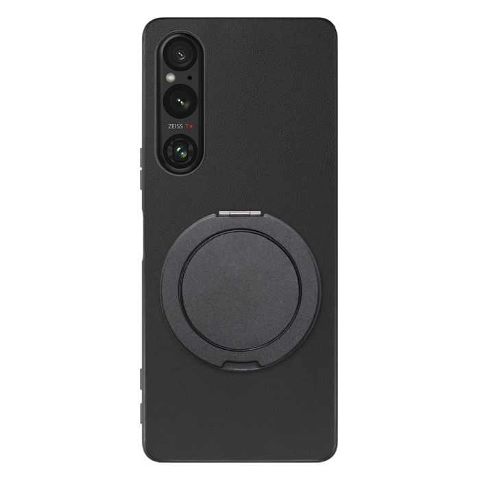 [ LOOF RING-SHELL (シンプル Ver.) ] Xperia 1 V 1V xperia1V スマホケース 背面 ケース カバー ハードケース スマホリング リング付き 本革 ストラップホール [ Xperia 1 V ]