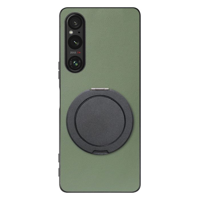 [ LOOF RING-SHELL (シンプル Ver.) ] Xperia 1 V 1V xperia1V スマホケース 背面 ケース カバー ハードケース スマホリング リング付き 本革 ストラップホール [ Xperia 1 V ]