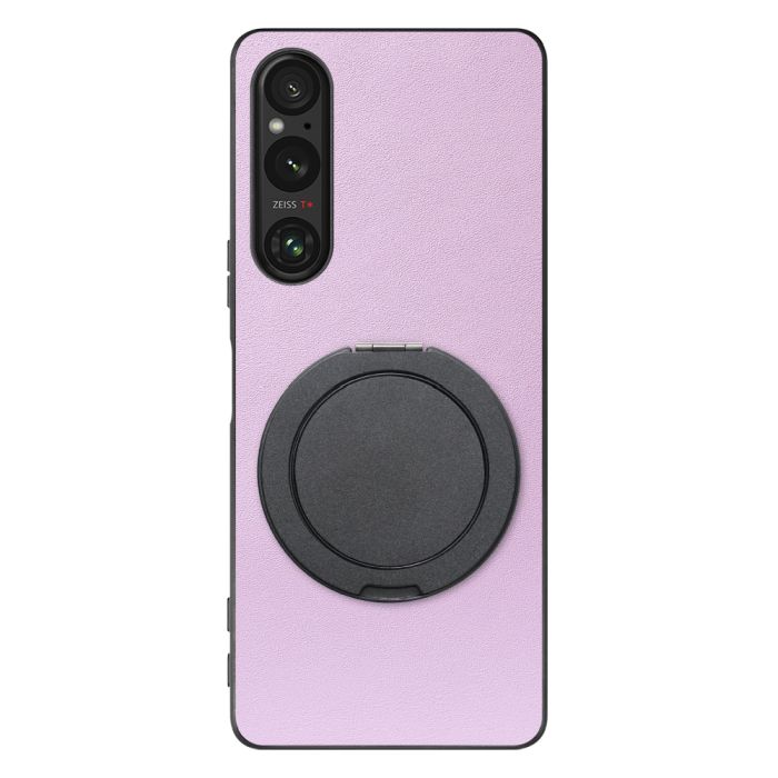 [ LOOF RING-SHELL (シンプル Ver.) ] Xperia 1 V 1V xperia1V スマホケース 背面 ケース カバー ハードケース スマホリング リング付き 本革 ストラップホール [ Xperia 1 V ]