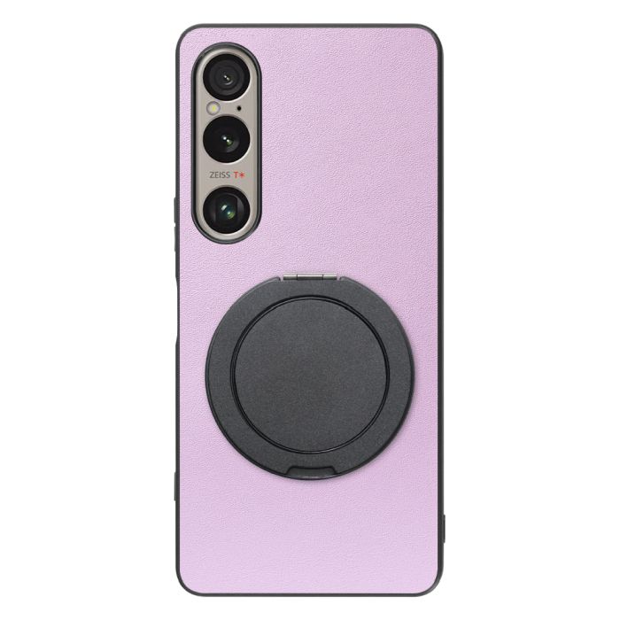 [ LOOF RING-SHELL (シンプル Ver.) ] Xperia 1 VI  スマホケース 背面 ケース カバー ハードケース スマホリング リング付き 本革 ストラップホール [ Xperia 1 VI ]