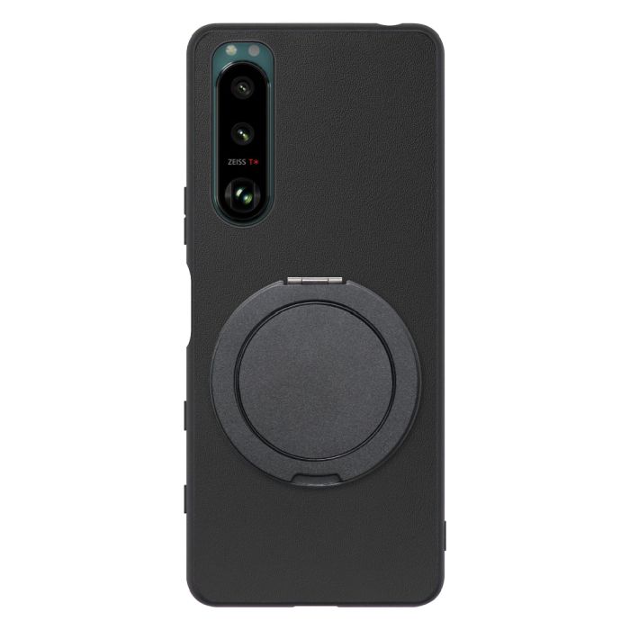 [ LOOF RING-SHELL (シンプル Ver.) ] Xperia 5 III  Xperia5Ⅲ 5Ⅲ xperia5 スマホケース 背面 ケース カバー ハードケース スマホリング リング付き 本革 ストラップホール [ Xperia 5 III ]