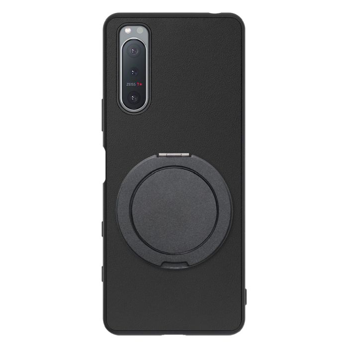 [ LOOF RING-SHELL (シンプル Ver.) ] Xperia 5 II SO-52A / SOG02 / A002SO xperia5Ⅱ 5Ⅱ xperia5 スマホケース 背面 ケース カバー ハードケース スマホリング リング付き 本革 ストラップホール [ Xperia 5 II ]