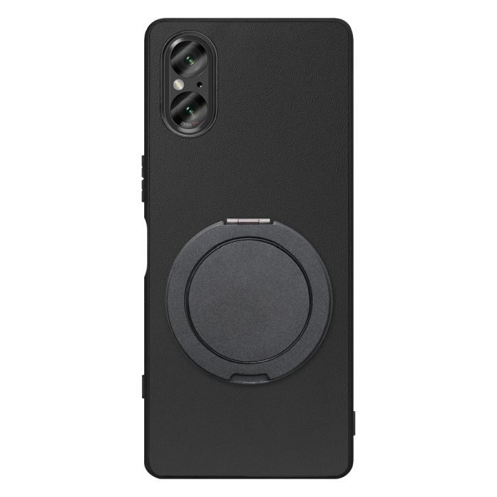 [ LOOF RING-SHELL (シンプル Ver.) ] Xperia 5 V SO-53D / SOG12 5V Xperia5V スマホケース 背面 ケース カバー ハードケース スマホリング リング付き 本革 ストラップホール [ Xperia 5 V ]