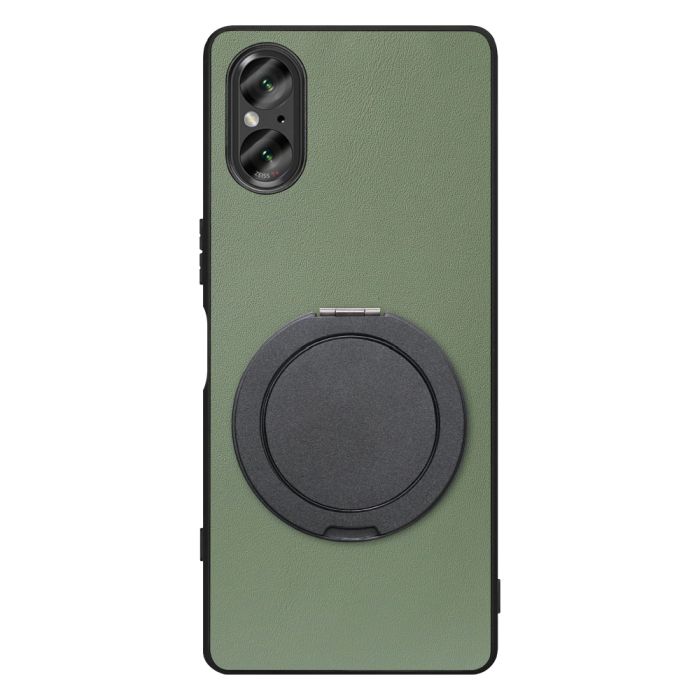 [ LOOF RING-SHELL (シンプル Ver.) ] Xperia 5 V SO-53D / SOG12 5V Xperia5V スマホケース 背面 ケース カバー ハードケース スマホリング リング付き 本革 ストラップホール [ Xperia 5 V ]