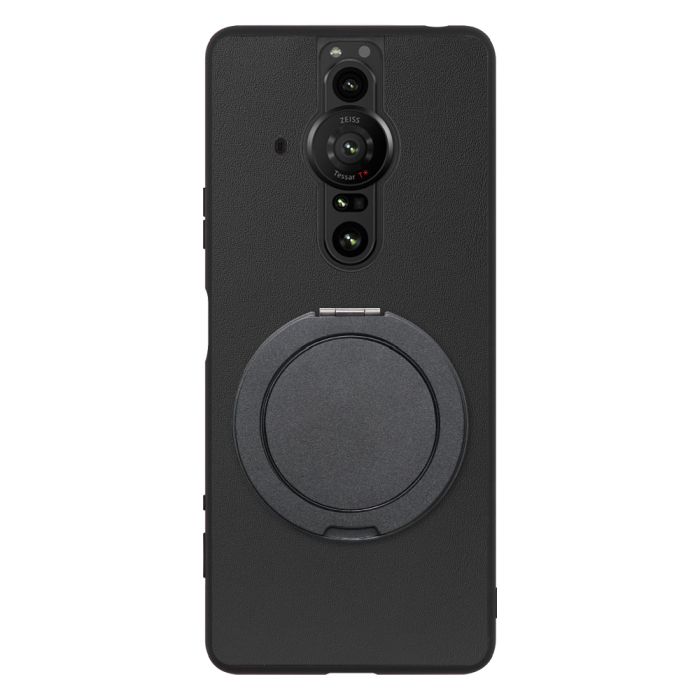 [ LOOF RING-SHELL (シンプル Ver.) ] Xperia PRO-I XQ-BE42 proi xperiaproi スマホケース 背面 ケース カバー ハードケース スマホリング リング付き 本革 ストラップホール [ Xperia PRO-I ]