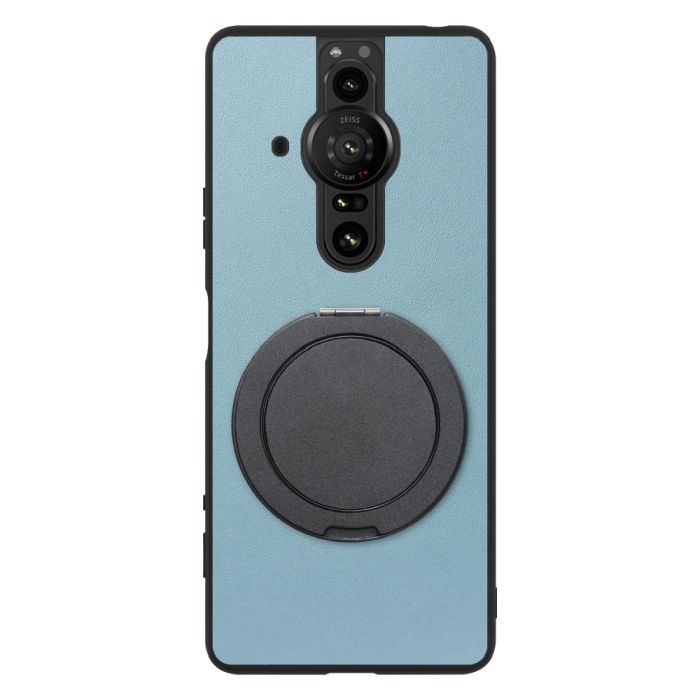 [ LOOF RING-SHELL (シンプル Ver.) ] Xperia PRO-I XQ-BE42 proi xperiaproi スマホケース 背面 ケース カバー ハードケース スマホリング リング付き 本革 ストラップホール [ Xperia PRO-I ]