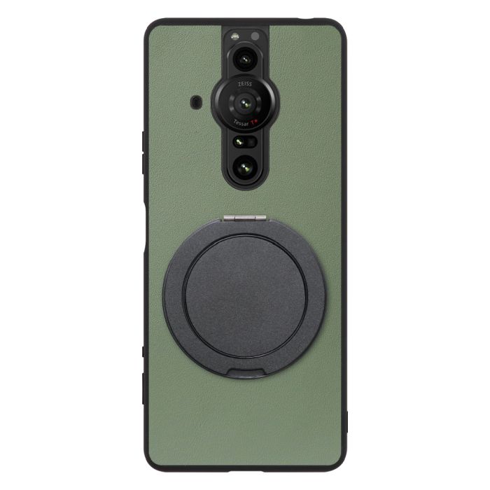 [ LOOF RING-SHELL (シンプル Ver.) ] Xperia PRO-I XQ-BE42 proi xperiaproi スマホケース 背面 ケース カバー ハードケース スマホリング リング付き 本革 ストラップホール [ Xperia PRO-I ]