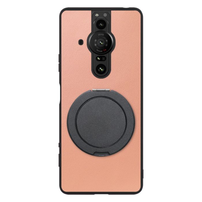 [ LOOF RING-SHELL (シンプル Ver.) ] Xperia PRO-I XQ-BE42 proi xperiaproi スマホケース 背面 ケース カバー ハードケース スマホリング リング付き 本革 ストラップホール [ Xperia PRO-I ]