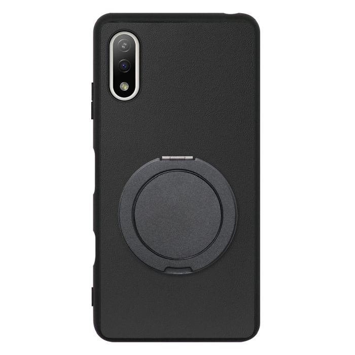 [ LOOF RING-SHELL (シンプル Ver.) ] Xperia Ace II SO-41B aceⅡ ace2 スマホケース 背面 ケース カバー ハードケース スマホリング リング付き 本革 ストラップホール [ Xperia Ace Ⅱ ]