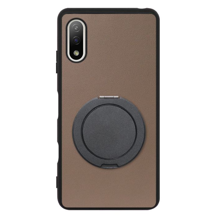 [ LOOF RING-SHELL (シンプル Ver.) ] Xperia Ace II SO-41B aceⅡ ace2 スマホケース 背面 ケース カバー ハードケース スマホリング リング付き 本革 ストラップホール [ Xperia Ace Ⅱ ]