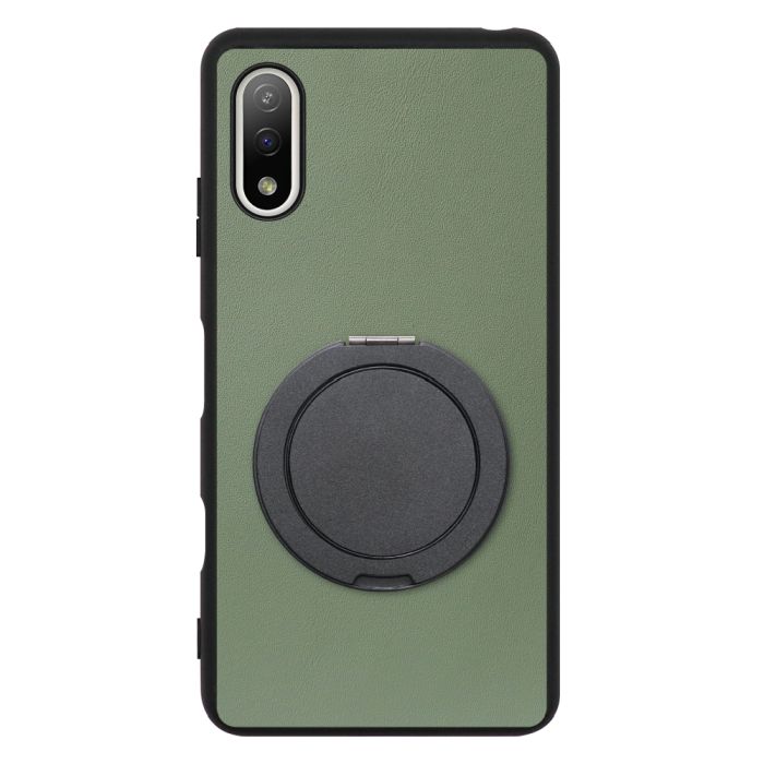 [ LOOF RING-SHELL (シンプル Ver.) ] Xperia Ace II SO-41B aceⅡ ace2 スマホケース 背面 ケース カバー ハードケース スマホリング リング付き 本革 ストラップホール [ Xperia Ace Ⅱ ]