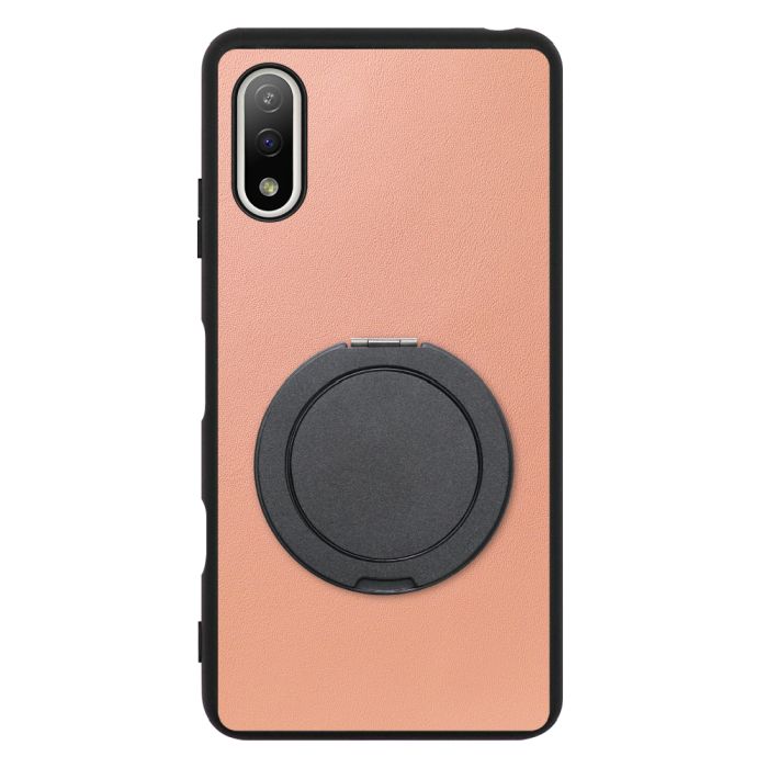 [ LOOF RING-SHELL (シンプル Ver.) ] Xperia Ace II SO-41B aceⅡ ace2 スマホケース 背面 ケース カバー ハードケース スマホリング リング付き 本革 ストラップホール [ Xperia Ace Ⅱ ]