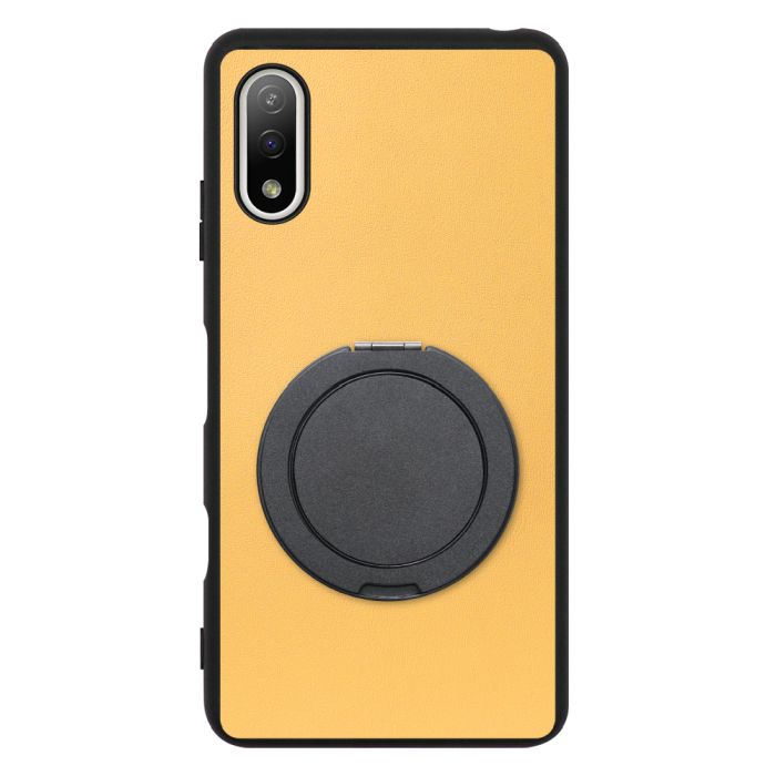 [ LOOF RING-SHELL (シンプル Ver.) ] Xperia Ace II SO-41B aceⅡ ace2 スマホケース 背面 ケース カバー ハードケース スマホリング リング付き 本革 ストラップホール [ Xperia Ace Ⅱ ]