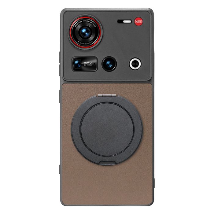 [ LOOF RING-SHELL (シンプル Ver.) ] nubia Z70 Ultra ZTE スマホケース 背面 ケース カバー ハードケース スマホリング リング付き 本革 ストラップホール [ nubia Z70 Ultra / Z70S Ultra ]