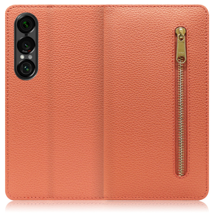 [ LOOF POCKET ] Xperia 1 VII SO-51F スマホケース ケース カバー 手帳型ケース カード収納 本革 マグネットなし ベルトなし ポケット ファスナー [ Xperia 1 VII ]