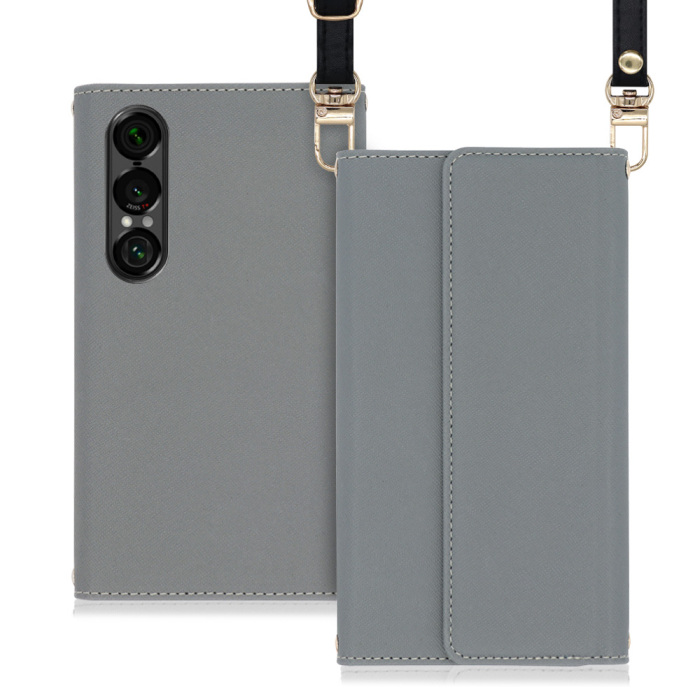 [ LOOF STRAP ] Xperia 1 VII SO-51F スマホケース ケース カバー ショルダー スマホショルダー ストラップ 肩掛け 首掛け 手帳型ケース カード収納 マグネット付き [ Xperia 1 VII ]