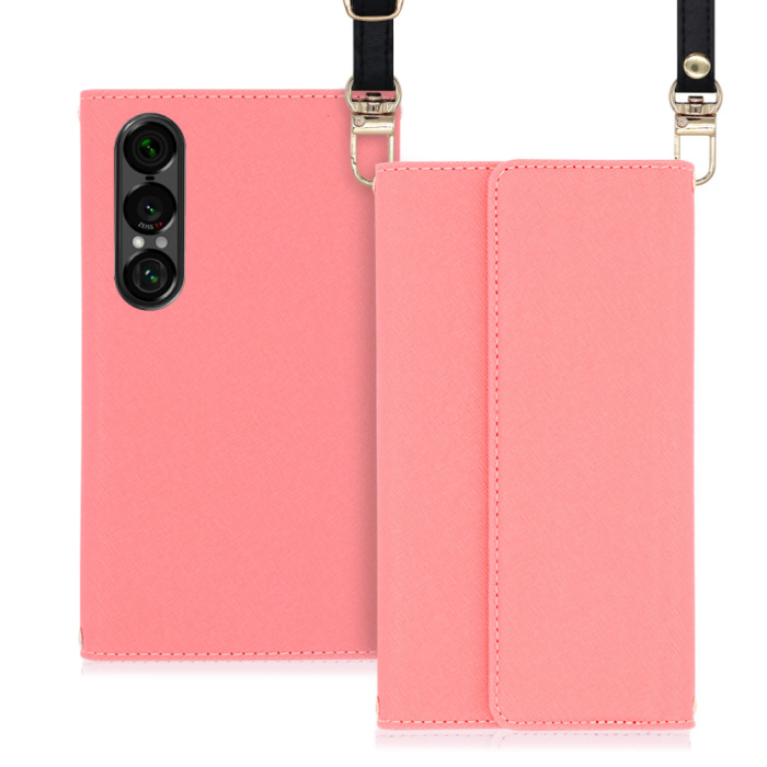 [ LOOF STRAP ] Xperia 1 VII SO-51F スマホケース ケース カバー ショルダー スマホショルダー ストラップ 肩掛け 首掛け 手帳型ケース カード収納 マグネット付き [ Xperia 1 VII ]