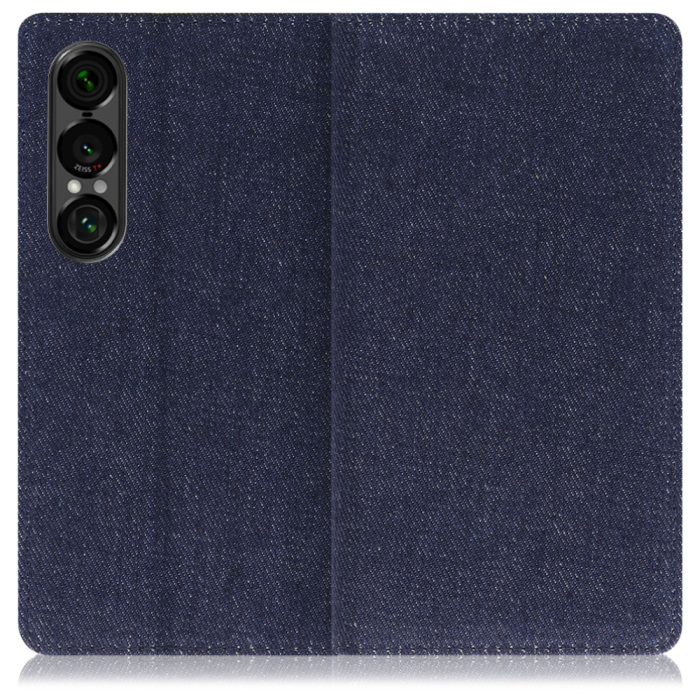 [ LOOF DENIM ] Xperia 1 VII SO-51F スマホケース ケース カバー 手帳型ケース カード収納 マグネット付き デニム ベルトなし [ Xperia 1 VII ]