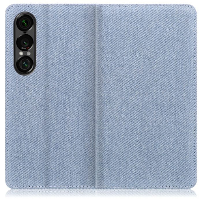 [ LOOF DENIM ] Xperia 1 VII SO-51F スマホケース ケース カバー 手帳型ケース カード収納 マグネット付き デニム ベルトなし [ Xperia 1 VII ]